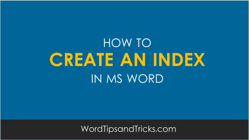 ms-word-create-index