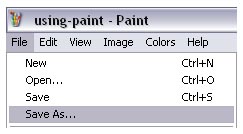 Using Paint to Convert Images into JPG, TIFF and PNGs