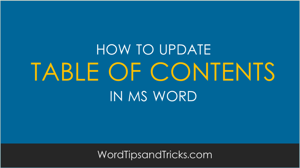 ms-word-update-table-of-contents